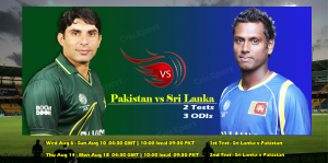 Pakistan vs Srilanka 1st Test August 2014 Watch Online Details